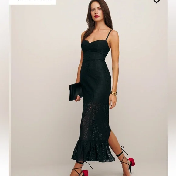 NWT reformation black lace dress size 6 - www.joarbit.com